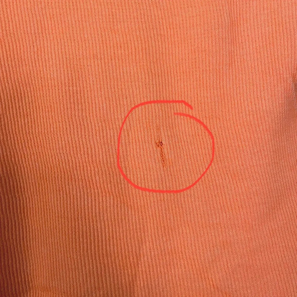 Free People Movement Madeline Crop Tee Shirt Orange Size Medium/Large FLAW - Picture 4 of 8